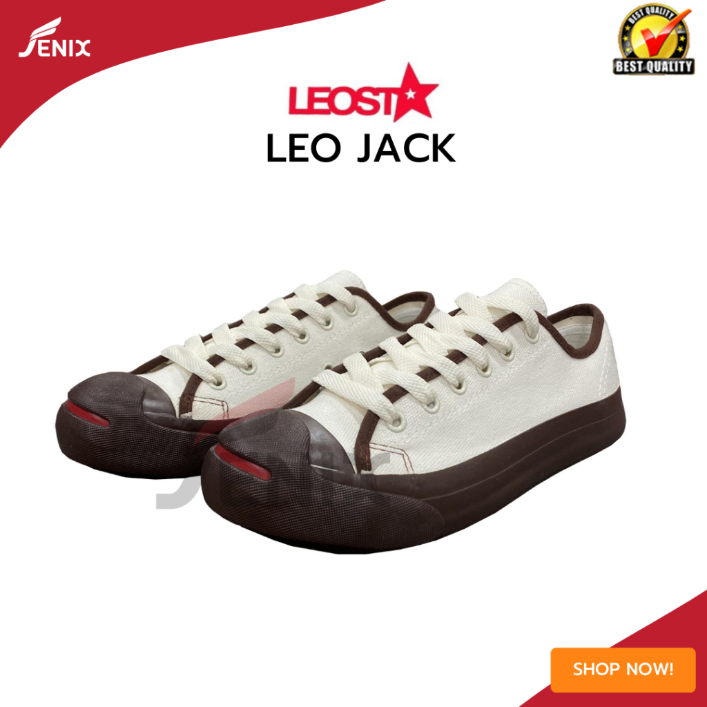 รองเท้าผ้าใบ ทรงคอนเวิร์ส LEO JACK  37-44 มีเก็บเงินปลายทาง