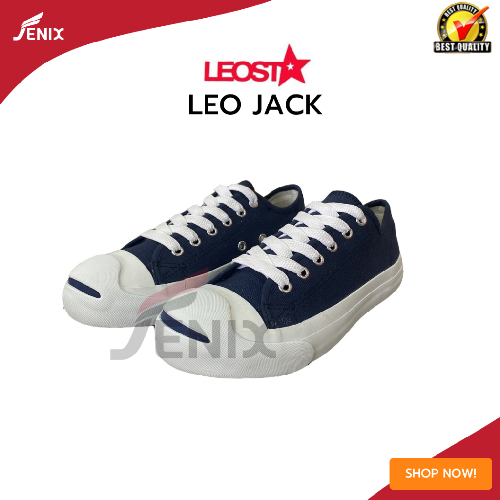 รองเท้าผ้าใบ ทรงคอนเวิร์ส LEO JACK  37-44 มีเก็บเงินปลายทาง