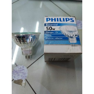 หลอดไฟ หลอดฮาโลเจน 50W 12V Halogen ยี่ห้อ ฟิลิปส์ หลอดส่องเพชร