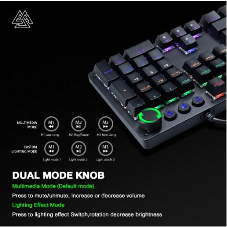 EGA ⚡️FLASH SALE⚡️ (ราคาโปรโมชั่น)TYPE K9 Keyboard คีย์บอร์ดแมคคานิคอล มี Knob ปรับเพิ่ม-ลดเสียงและไฟ -ของแท้รับประกัน 2