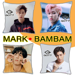 (พร้อมส่งจากไทย) หมอนผ้ากำมะหยี่พิมพ์ลาย MTBB Mark Tuan Bambam GOT7 ขนาด 36x36cm. 40x40cm. 60x40cm.