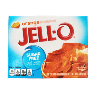 Jell-O Orange Artificial Flavor Jello Orange Sugar Free 17g เยลลี่ ขนม ขนมเยลลี่