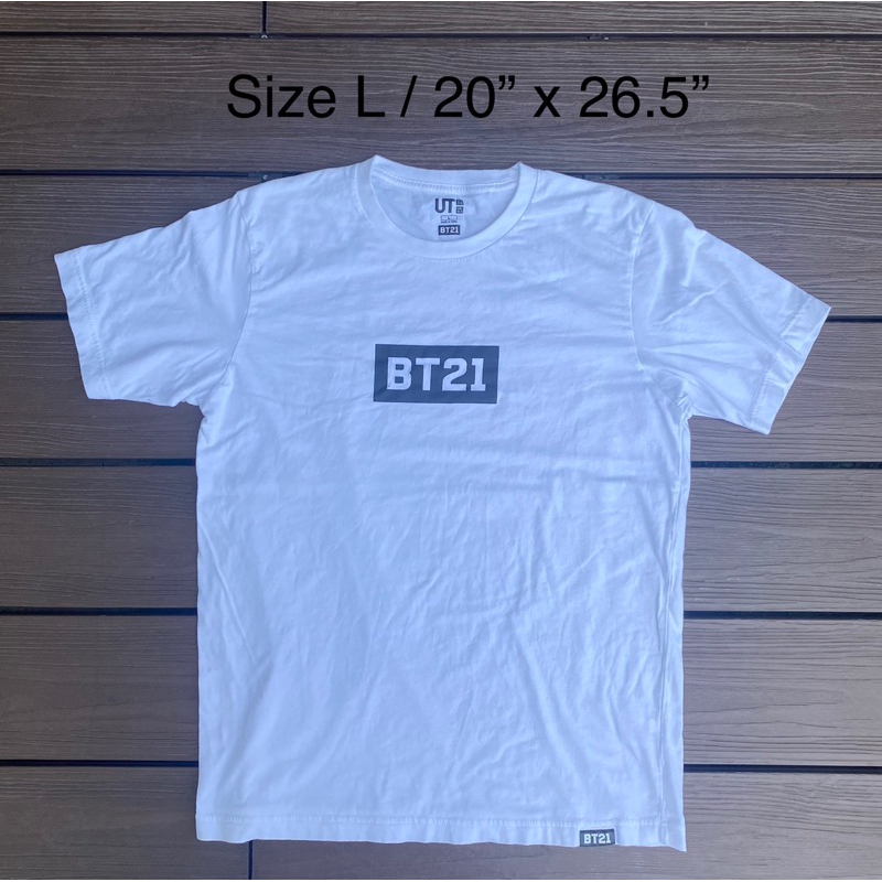 เสื้อยืด มือสอง BTS Army BT21 Uniqlo ยูนิโคล่ ของแท้ K-Pop RM Jin Suga J-Hope Jimin V Jungkook