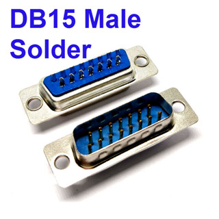 (5ชิ้น)DB15 Male D-sub connector 15 pin solder wire type