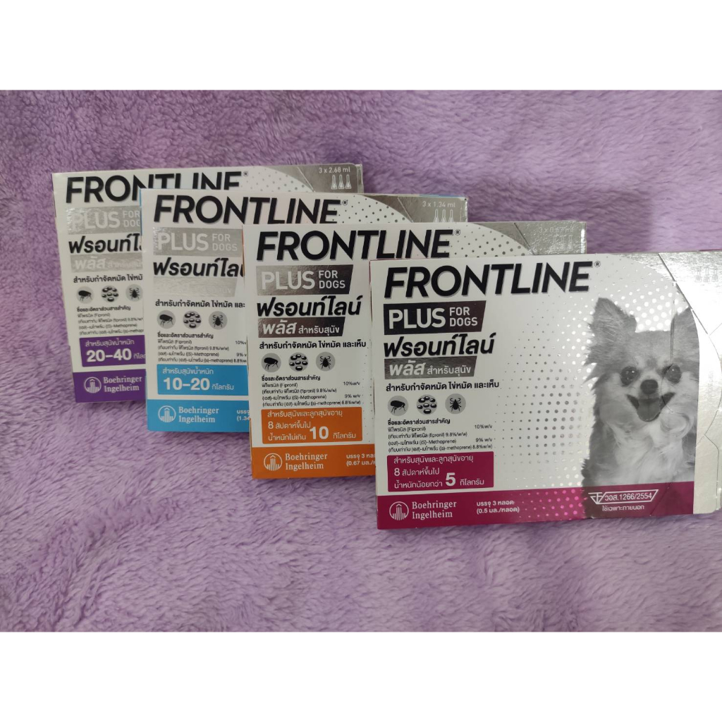 Frontline Plus ฟรอนท์ไลน์ พลัส ยาเห็บหมัดสุนัข หยอดหลังสุนัข ป้องกันเห็บหมัด