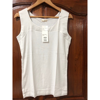 เสื้อกล้ามเทาอ่อนผ้ายืด ใหม่ แบรนด์ญี่ปุ่น