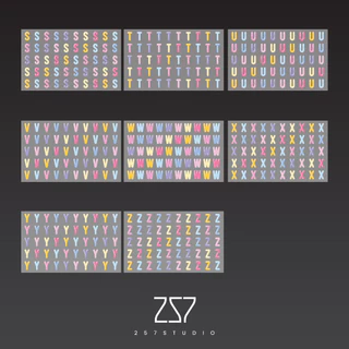 ตัวรีดติดเสื้อ ตัวอักษร A-Z อักษรภาษาอังกฤษ สีพาสเทล ขนาด 1.5cm ตัวรีดติดกระเป๋า ตัวรีดชื่อ อาร์มติดเสื้อ No.118
