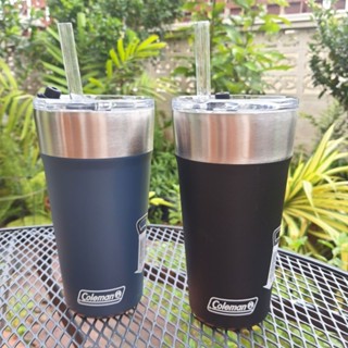 Coleman Tumbler แก้วเก็บอุณหภูมิร้อน-เย็น ขนาด 20 oz. มาพร้อมหลอด และที่เปิดขวดก้นแก้ว นำเข้าจาก USA. แท้💯%