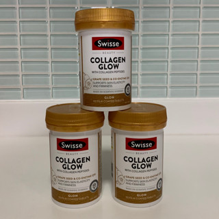 (ของแท้ของใหม่ถูกสุดๆหิ้วมาเองจากออส)Swisse Beauty Collagen Glow+Collagen Peptides 60 เม็ด