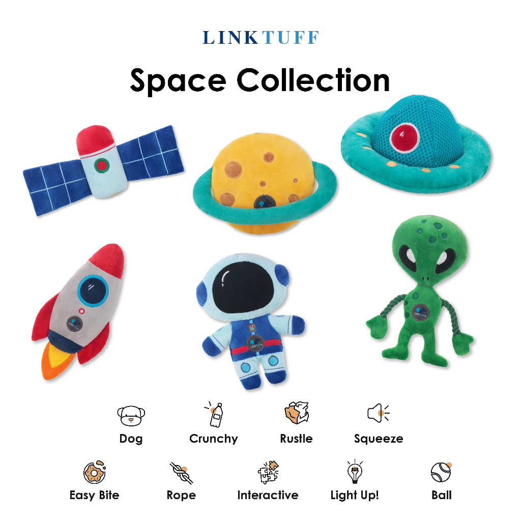Space Set เซ็ทอวกาศ ของเล่นหมา ของเล่นแมว Linktuff