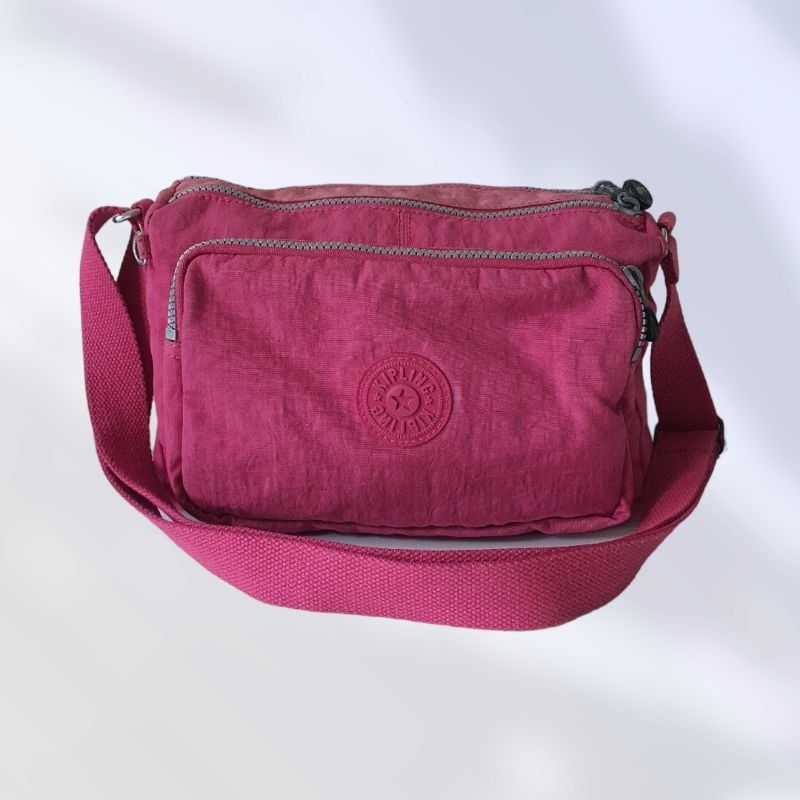 กระเป๋าสะพายผ้า Kipling  สีชมพู