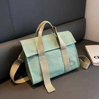 ROY  CANVAS BAG กระเป๋าผ้าฝาพับ พร้อมสายสะพายยาว  สินค้าพร้อมส่งนะคะ