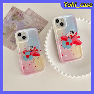 💕พร้อมส่ง💕iPhone 14 13 12 11 Pro Max เคส for เคสไอโฟน11 น่ารัก บางเบาพกพาง่าย การ์ตูน เครยอนชินจัง พร้อมขาตั้ง Case