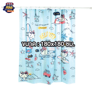 ผ้าม่านห้องน้ำลายคิตตี้ ขนาด180X180cm