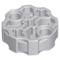 ชิ้นส่วนเลโก้ Lego Part Technic, Axle Connector Block Round with 2 Pin Holes and 3 Axle Holes (98585) ราคา/ชิ้น