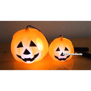 🎃🇹🇭 ถังฟักทองฮาโลวีนแบบถือเปิดไฟได้ Halloween LED light