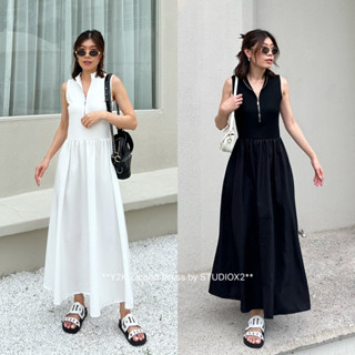 Knock Knock!! We got something new hit store today!! (690฿ฟรีส่ง) Y2K is a new hit!! Y2K Zipped Maxi Dress studioX2