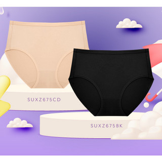 Sabina กางเกงชั้นใน รุ่น Panty Zone (Half) รหัส SUXZ675 ฟรีไซส์ สีเนื้ออ่อน/ดำ