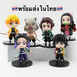 (🇹🇭พร้อมส่งในไทย🇹🇭)โมเดล ดาบพิฆาตอสูรครบชุด6ตัวราคา499บาท