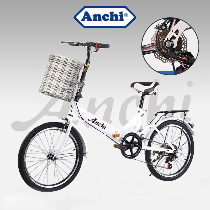 ANCHI จักรยานพับได้ จักรยาน จักรยานผู้ใหญ่ จักรยานพับ ขนาด 20 นิ้ว เกียร์ 7 Folding Bikes