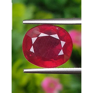 พลอย ทับทิม (Ruby Sapphire) 7.66 กะรัต (Cts.) พลอยแท้ อัญมณีมงคลประจําวันเกิด เครื่องประดับพลอย