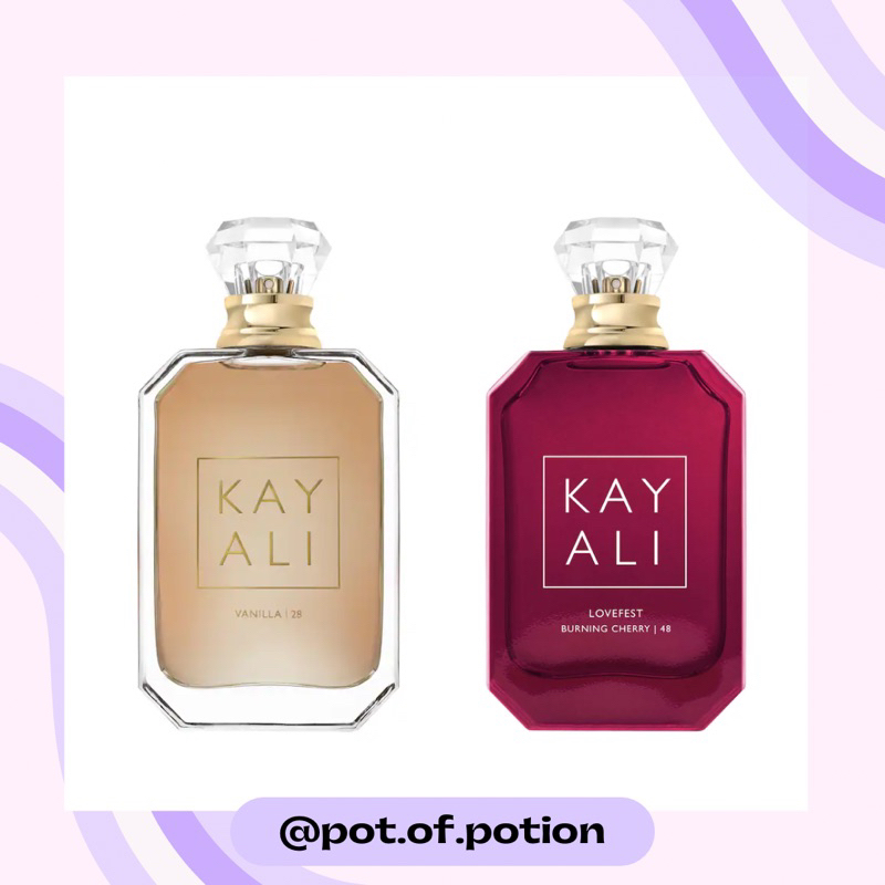 [pre-order] KAYALI — VANILLA | 28 / LOVEFEST BURNING CHERRY | 48
