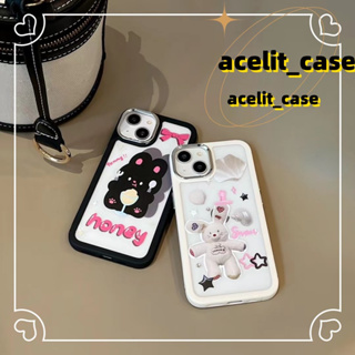 ❤️ส่งของขวัญ❤️ เคสไอโฟน 11 12 13 14 Pro Max สไตล์คู่รัก การ์ตูน กราฟฟิตี กระต่าย ความนิยม Case for iPhone สไตล์วรรณศิลป์