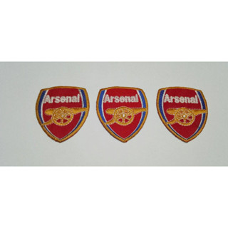 arsenal fc ตัวรีดเสื้อ ปักเสื้อผ้า ตกแต่งเสื้อผ้า ทนทาน งาน diy 3 ชิ้น