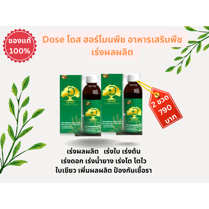 Dose โดส ฮอร์โมนพืช อาหารเสริมพืช เร่งผลผลิต