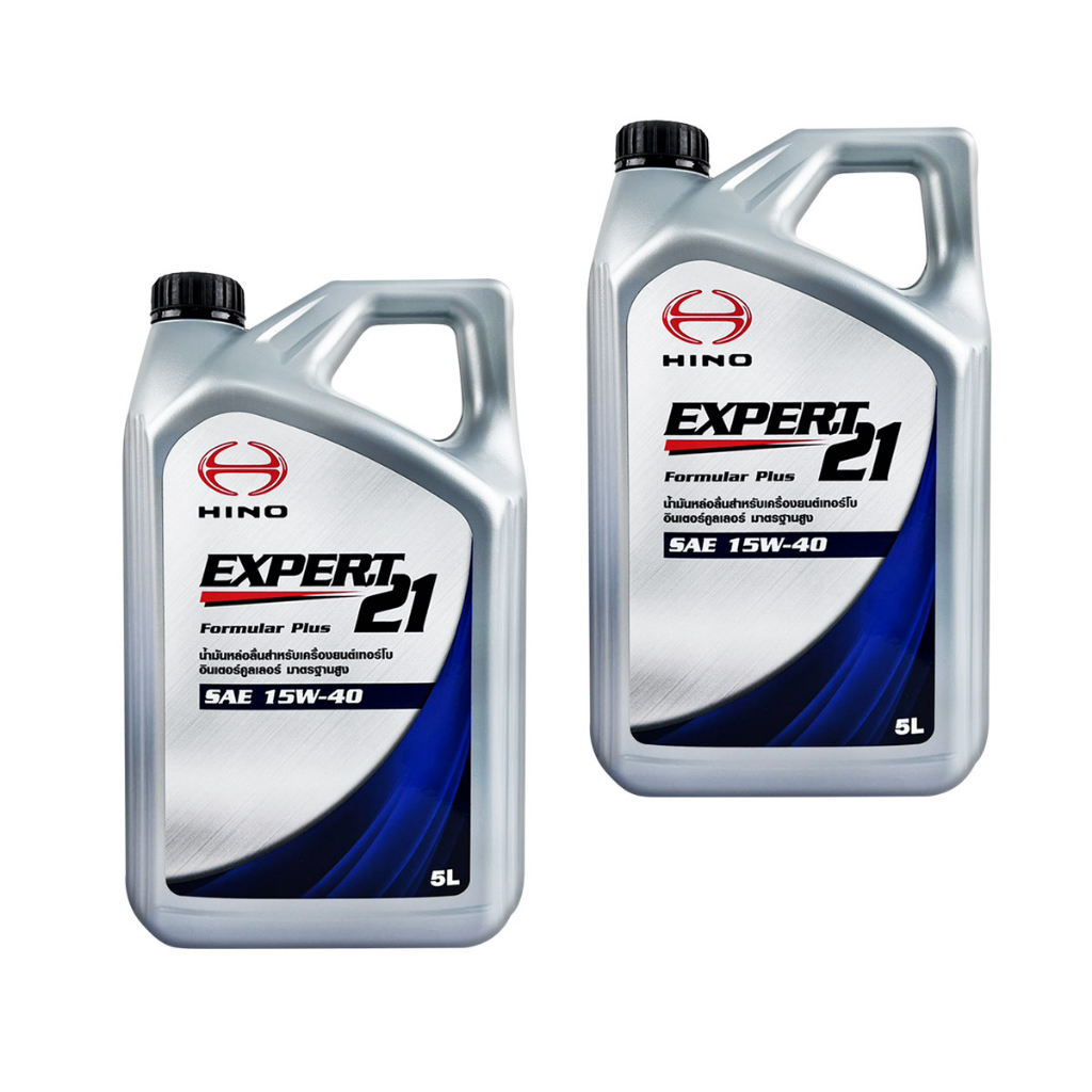 💦🔥2 แกลลอน🔥HINO น้ำมันเครื่อง EXPERT21 15W-40 สำหรับเครื่องยนต์ดีเซล 5 ลิตร ( 2 แกลลอน )[2X55415491]