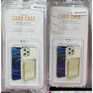 เคส Samsung Galaxy A34 A22 5g A12 TPU นิ่ม ซิลิโคน ใส ใส่บัตร