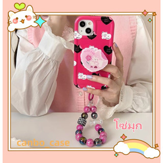 🎁ส่งของขวัญ🎁เคสไอโฟน สำหรับ 11 14 for iPhone Case 13 12 Pro Max  น่ารัก พร้อมขาตั้ง โซ่มุก กันกระแทก เคสนิ่ม เคสโทรศัพท์