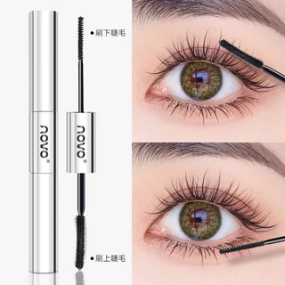 5876 睫 (ใหม่/แท้) NOVO มาสคาร่า 2 หัว ปัดแล้วขนตาหนายาว งอน เด้ง กันน้ำ Mascara (สีดำ)