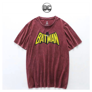 เสื้อยืด  BATMAN 🤎แบรนด์🪙DC COMICS🪙 แท้ 💯% 🤍เสื้อยืดงานฟอกสี สกรีนลาย BATMAN 💣 (TS140)