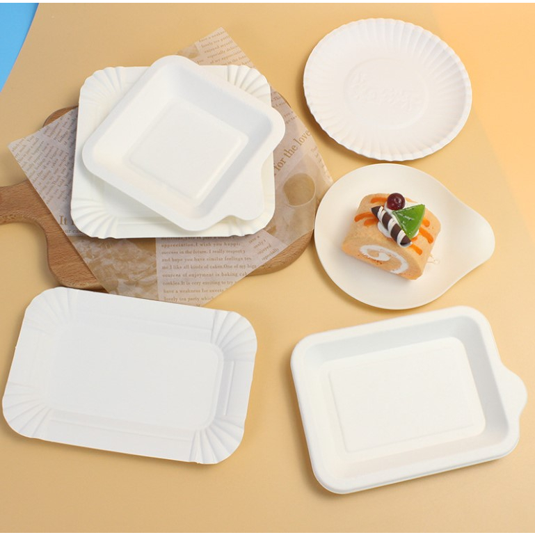 ถาดขนม Food Grade - ย่อยสลายได้ (Degradable) เป็นมิตรต่อสิ่งแวดล้อม แพ็ค 50