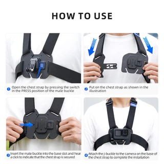 TELESIN (GP-UCS-001) New Vest Chest Strap for Action Cameras.