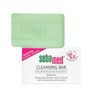 (แถม!!มาส์กหน้า89฿) SEBAMED CLEANSING BAR pH5.5 100 g.  ซีบาเมด สบู่ก้อน ผิวมัน ป้องกันสิว เป็นสิว