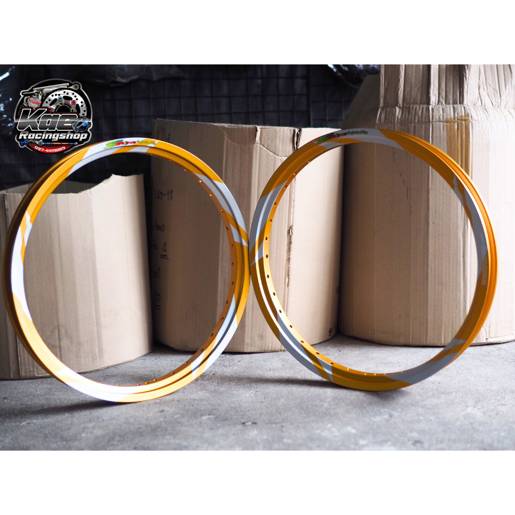 ล้อเอสตรอง1.4ขอบ17 ลายสายฟ้า สีทองเข้ม