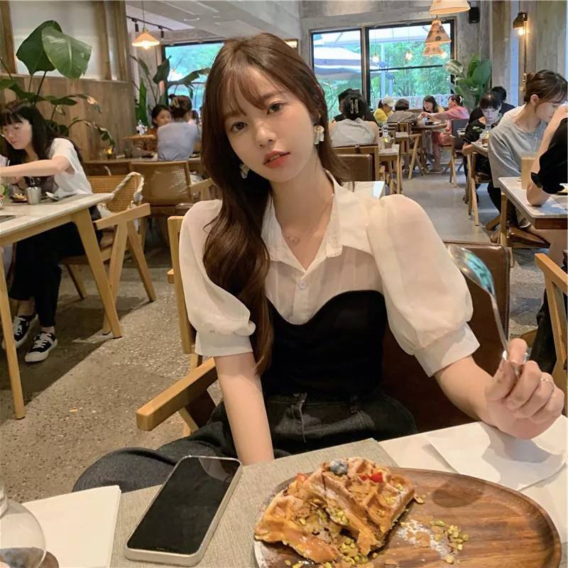 diary(70141)เสื้อไหมพรมแต่งคอปกชีฟอง ลุคคุณหนู น่ารักมาก รูปที่ 4