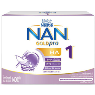 [นมผง] NAN GOLDpro นมผง แนน โกลด์โปร เอชเอ สูตร 1 1400 กรัม นมผงสำหรับเด็กแรกเกิด - 1 ปี