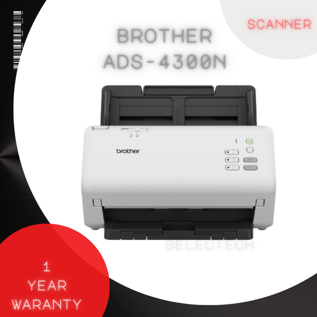 Brother ADS-4300N Desktop Network Scanner เครื่องสแกนเอกสาร สแกนเอนร์