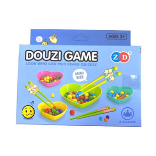 DOUZI GAME เกมแข่งใช้ตะเกียบคีบลูกบอล ของเล่นเสริมทักษะและพัฒนาการ เด็ก3ปีขึ้นไป เกมแข่งคีบลูกบอล เล่นได้3คน  TํY196