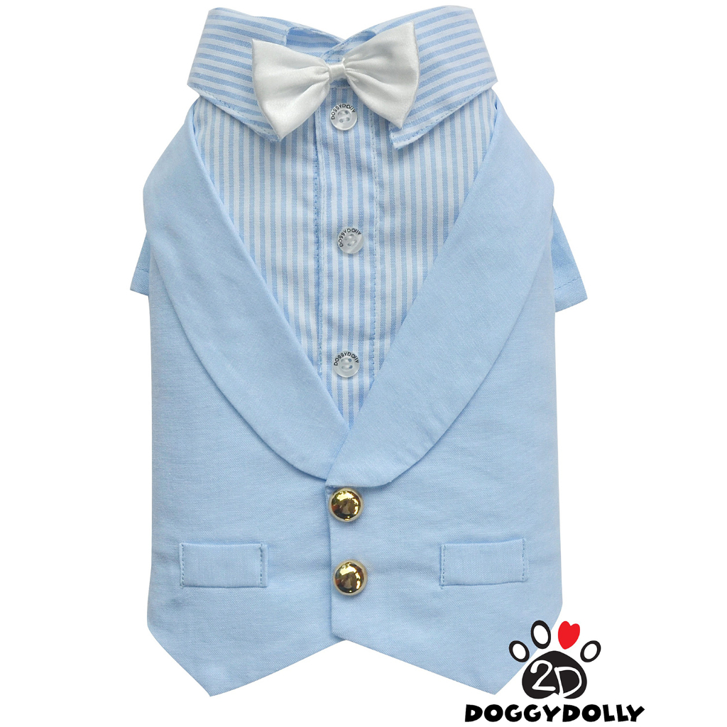 Pet cloths-Doggydolly เสื้อผ้าแฟชั่น สัตว์เลี้ยง หมาแมว ชุดเจ้าบ่าว สูท ทักซิโด้ ขนาดไซส์ 1-9 โล - F067