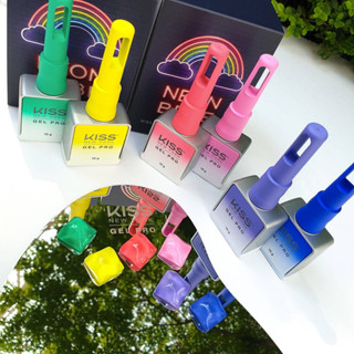 🆕️ เซตสีเจลเกาหลีNEON BEBE collection 6 สีโทนนีออน พร้อมชาร์ตสีเปล่า KISS New Yorkของแท้นำเข้าจากเกาหลี🇰🇷พร้อมส่ง