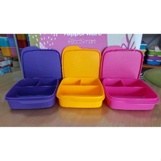 Tupperware กล่องข้าวโลลิทัพ (1ใบ) มีช่องแบ่ง3ช่อง ความจุ550มล. กล่องข้าวกลางวัน พกพาเดินทาง