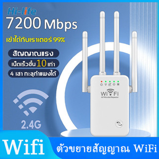 ตัวขยายสัญญาณ WiFi Repeater ตัวรับสัญญาณ wifi ขยายสัญญาณ Wi-Fi ระยะการรับส่งข้อมูล 300M เครือข่ายรวดเร็วและเสถียร