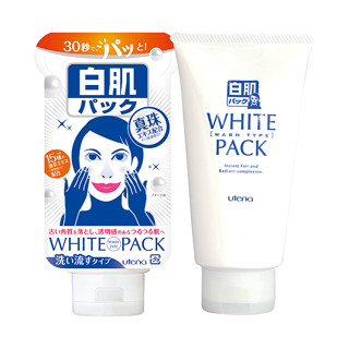 UTENA WHITE PACK Wash Type 140g ครีมพอกหน้า ชนิดล้างออก