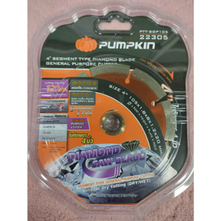 PUMPKIN 22305 ใบตัดปูน/หิน 4 นิ้ว PTT-SGP105 แท้