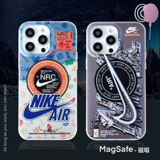 🎁ส่งของขวัญ🎁เคสไอโฟน 11 13 12 Pro Max แบรนด์ไทด์ Nike ชาร์จแบบแม่เหล็ก เคส for ไอโฟน14 pro max soft case Iphone