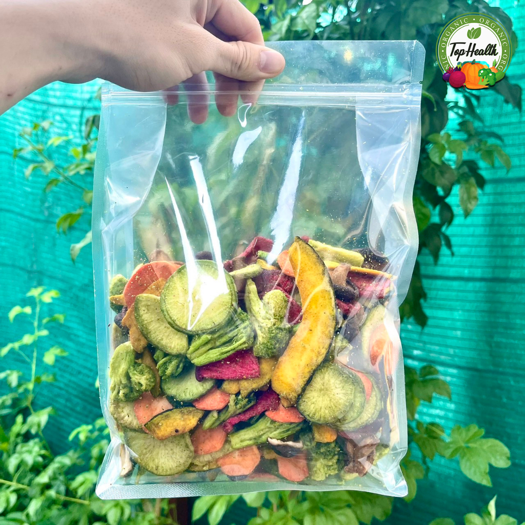 ผักอบกรอบรวม 10 ชนิด (ผักล้วน) อบใหม่ทุกวัน ทำตามออเดอร์ไม่มีมัน ไม่มีผลไม้ หวาน กรอบ อร่อย ทานเล่น มีประโยชน์ ดีต่อสุขภ